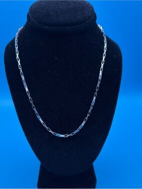 925 Sterling Silver MJL Box-Link Necklace - Sterling Silver